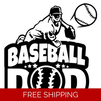 Baseball dad Sports Die Cut Vinyl Decal sticker Baseball dad Sports Die Cut Vinyl Decal sticker